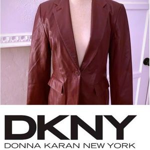 COPY - DKNY Red Leather Blazer